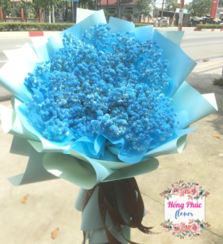 Bó hoa bibi xanh dương rẻ, đẹp tặng đối tác, sếp, bạn
